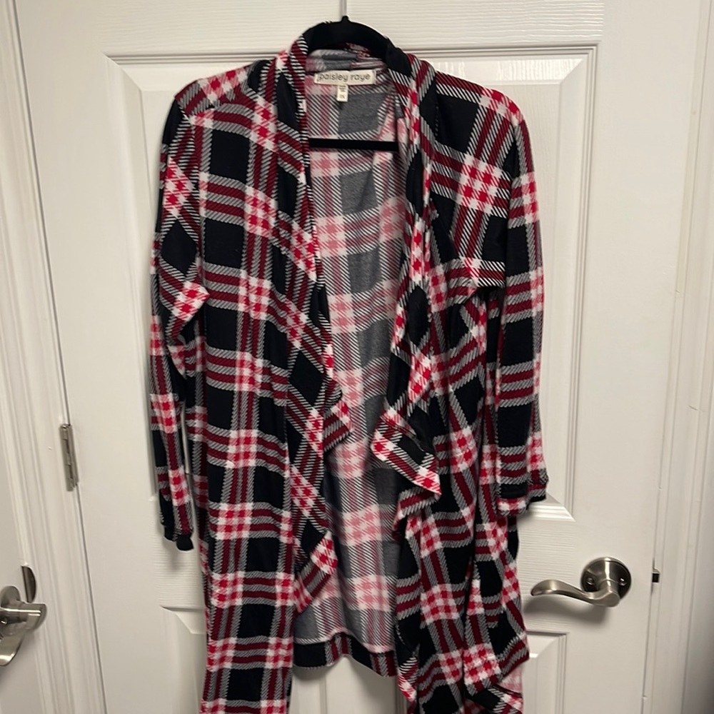 1X Paisley Raye Dusty Miller Plaid with Pockets